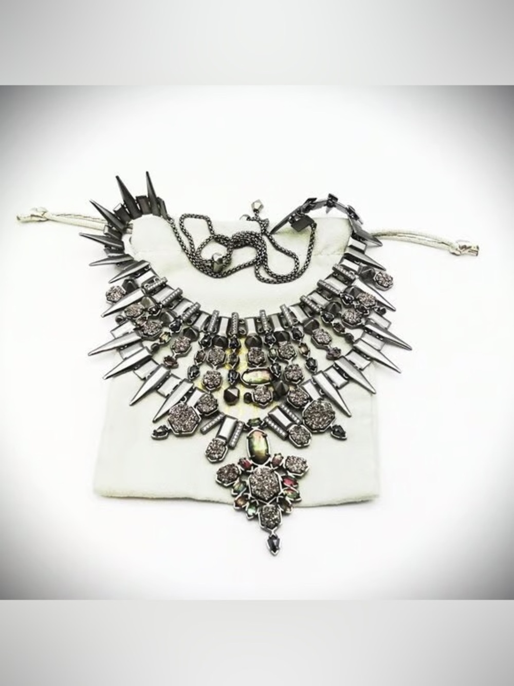 Kendra Scott Seraphina Druzy Statement Necklace - Picture 4 of 6